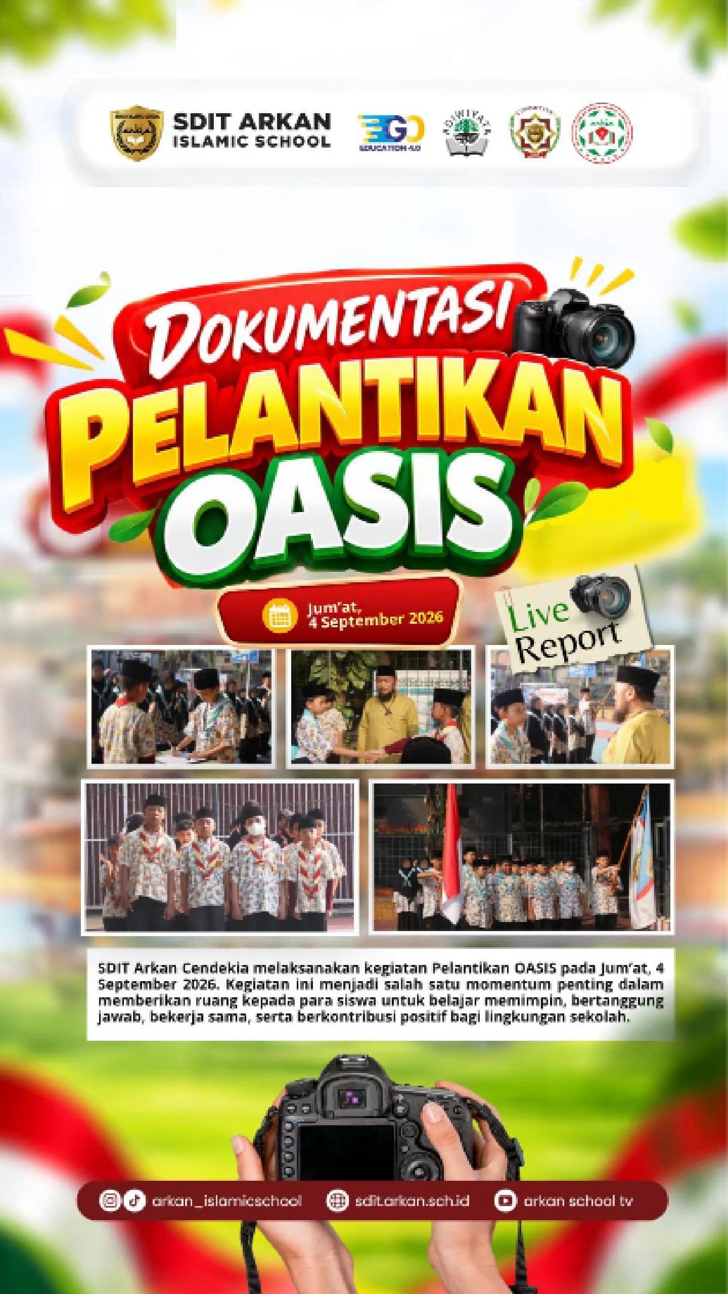 Dokumentasi Pelantikan @oasis_sditarkancendekia Periode 2026/2027