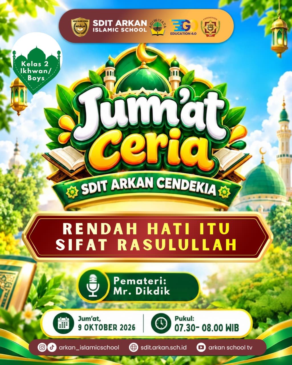 Ikut Jum'at Ceria yuk, kali ini pematerinya Mr. Dikdik loh...